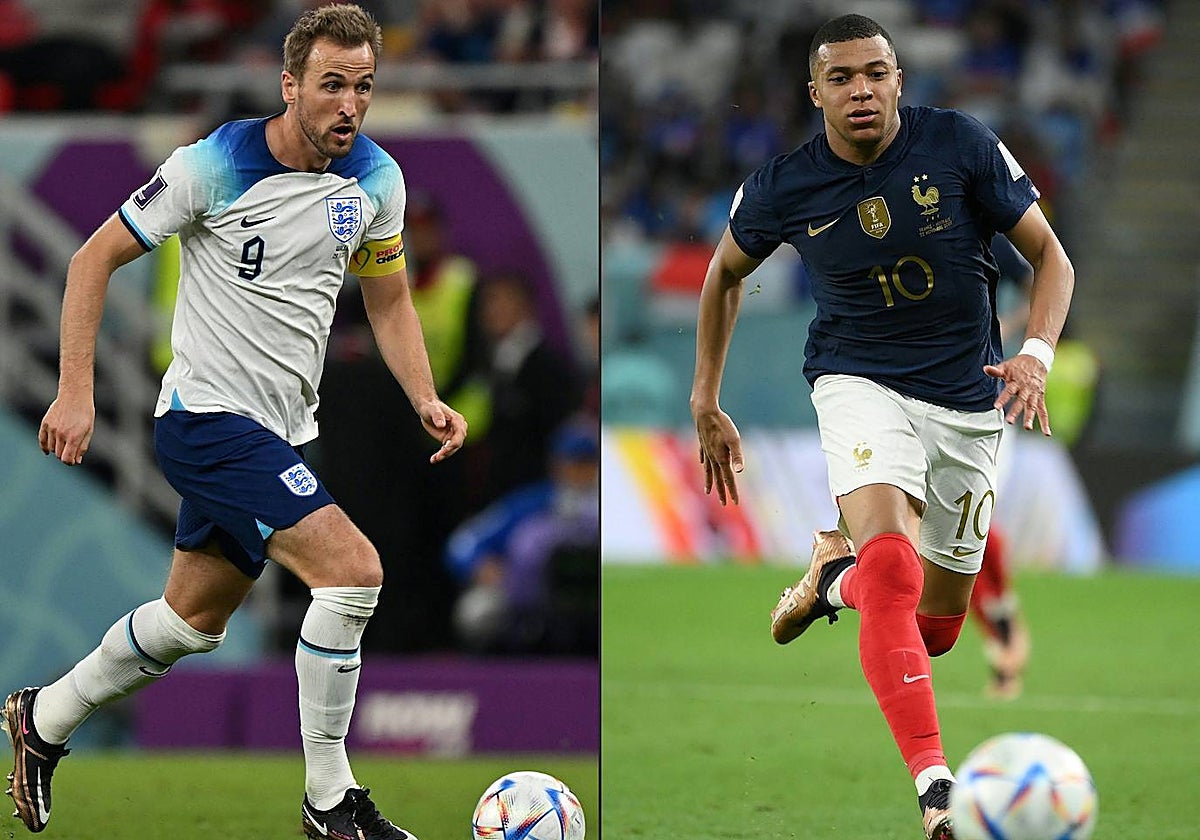 El inglés Harry Kane y el francés Mbappé, referentes en sus selecciones