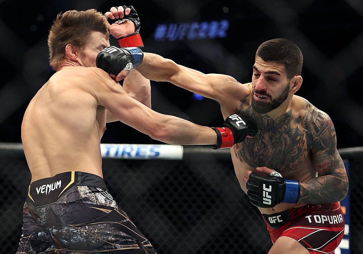 Ilia Topuria ya es top 10 de la UFC: somete a Bryce Mitchell en Las Vegas y pide un evento en Madrid