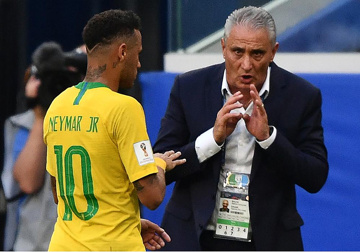 Tite y Neymar, durante el Mundial de Qatar