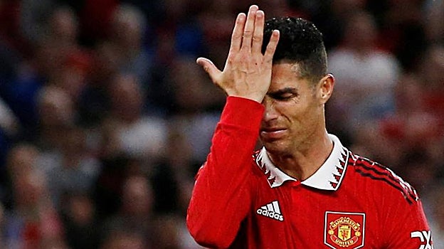 Cristiano Ronaldo, en un partido del United