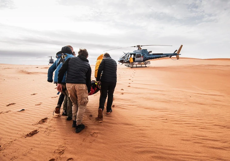 Evacuado en helicóptero el español Joan Barreda tras una fuerte caída en el Rally Dakar