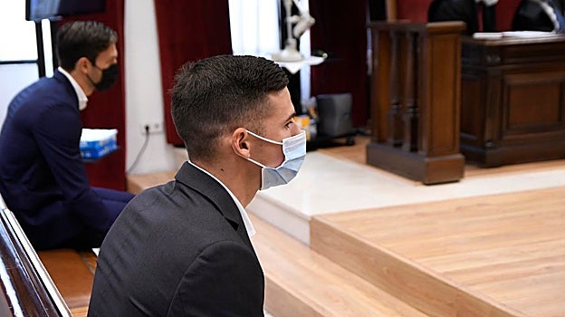 Santi Mina, durante su juicio en Almería