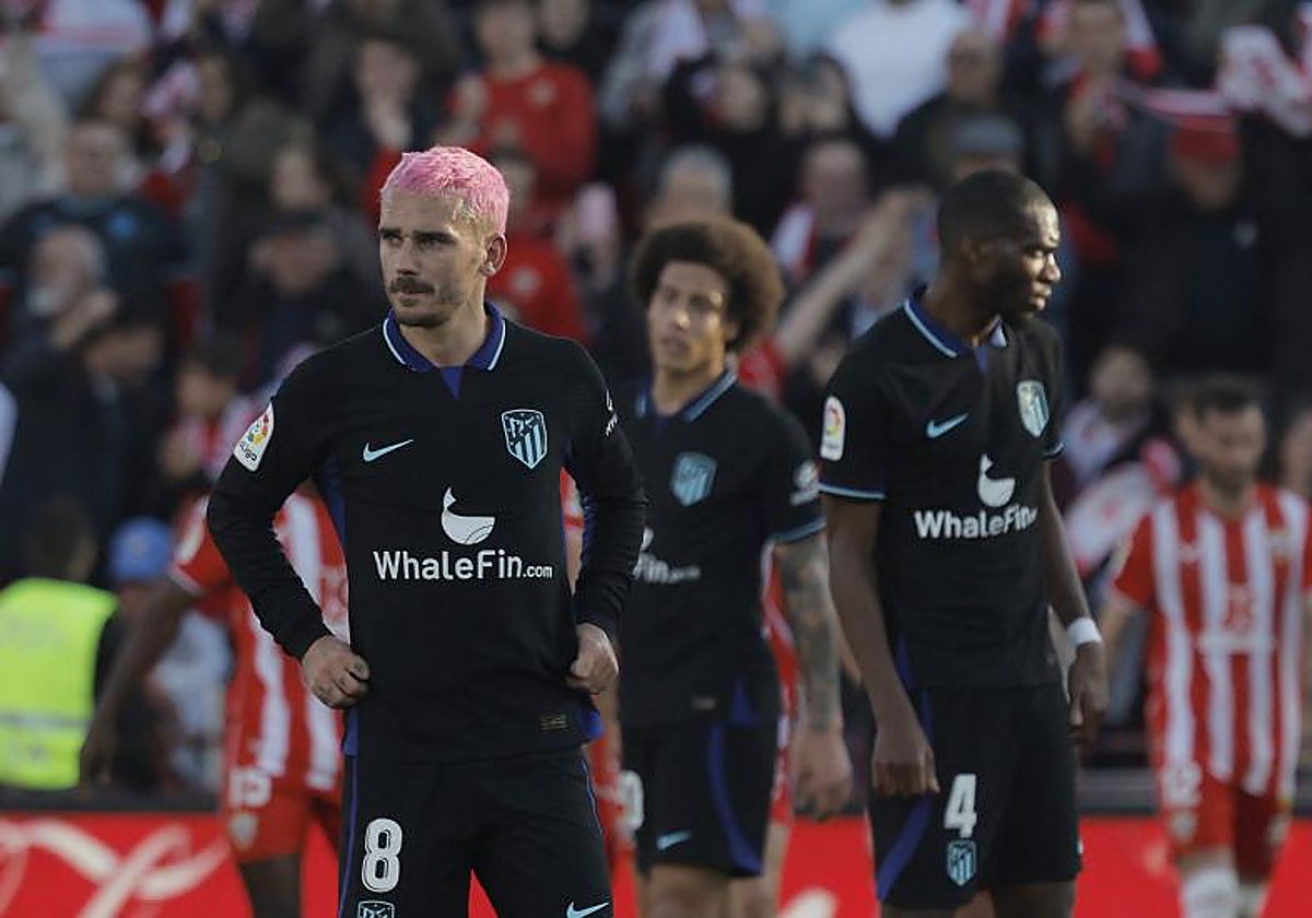 Griezmann, durante el partido ante el Almería