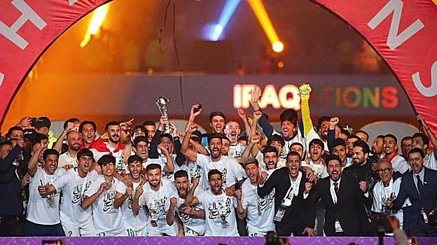 Irak, tras proclamarse campeón del Golfo ante Omán (3-2)