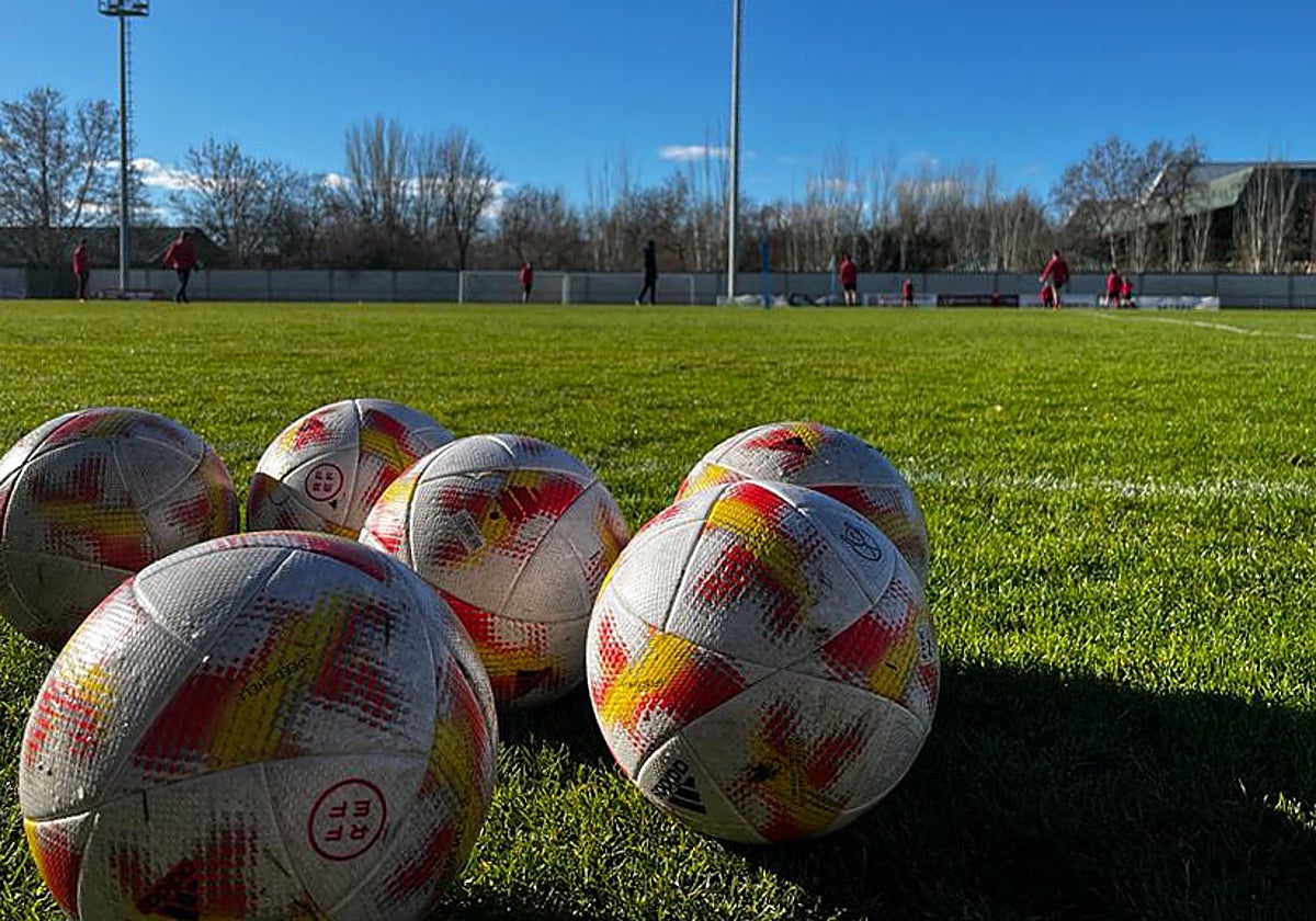 Entrenamiento de la UD Logroñés, equipo de Primera Federación