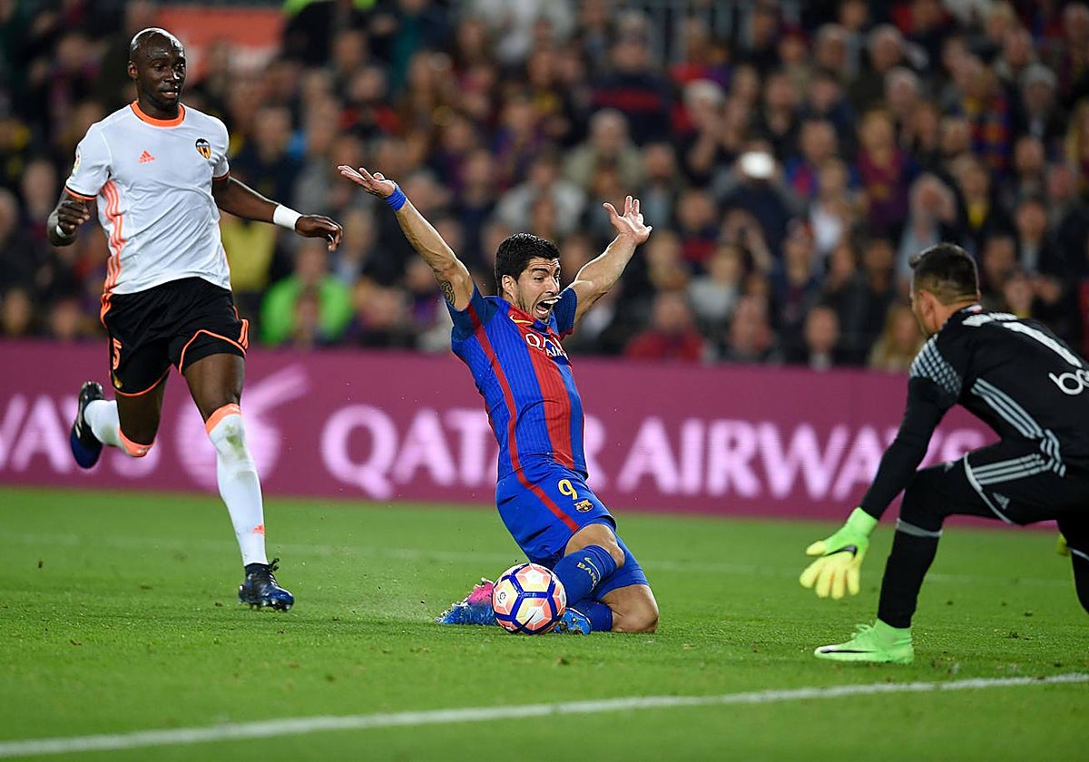 Suárez, durante un partido de Liga en 2016