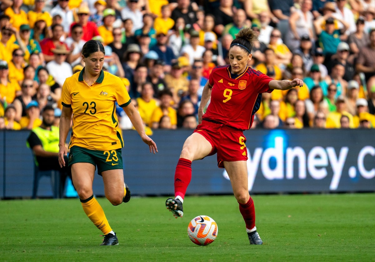 Esther González, durante el partido ante Australia en la Nations Cup