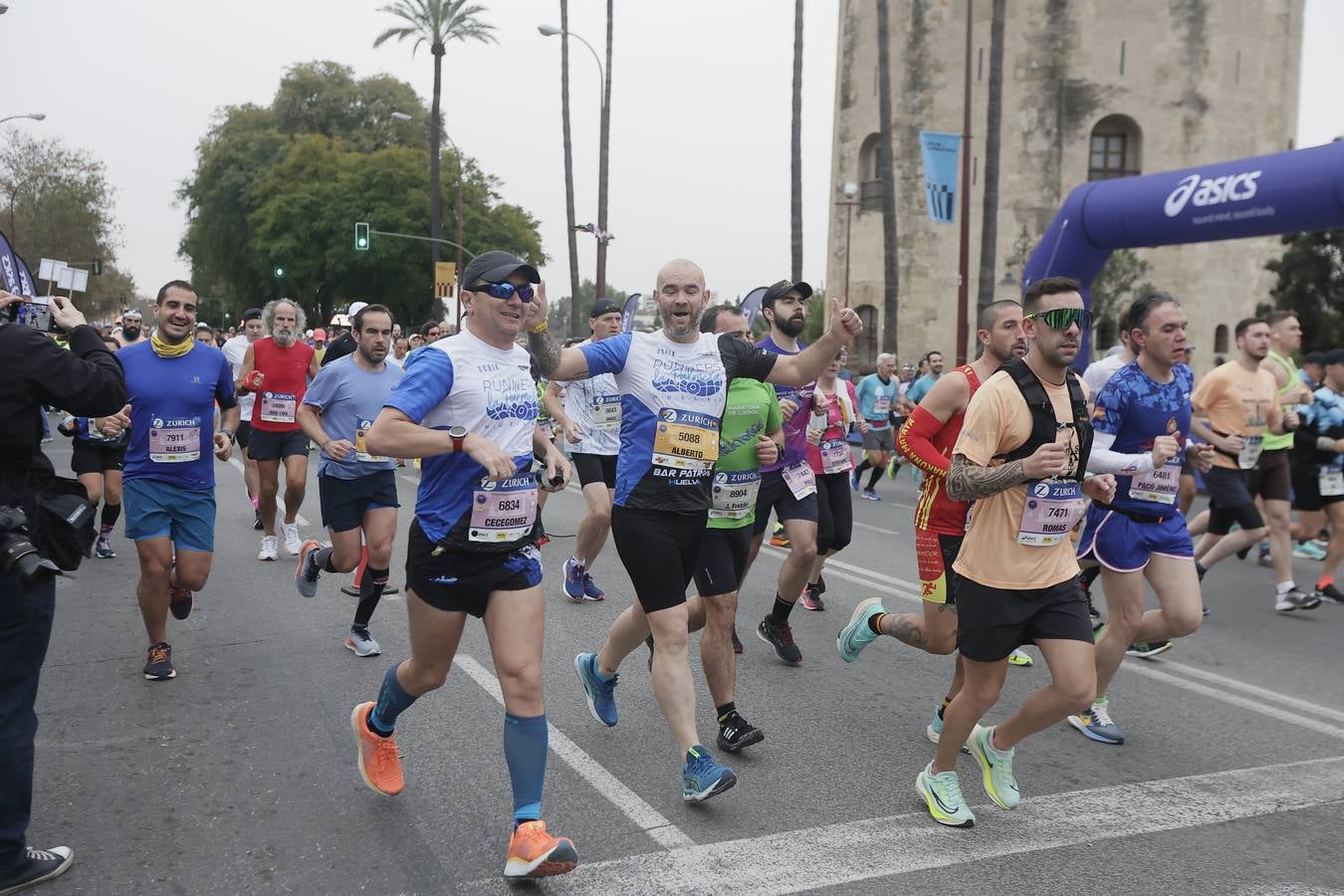 Participantes en el Maratón de Sevilla