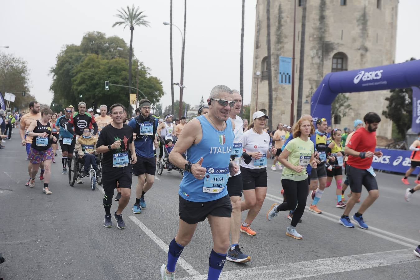 Participantes en el Maratón de Sevilla