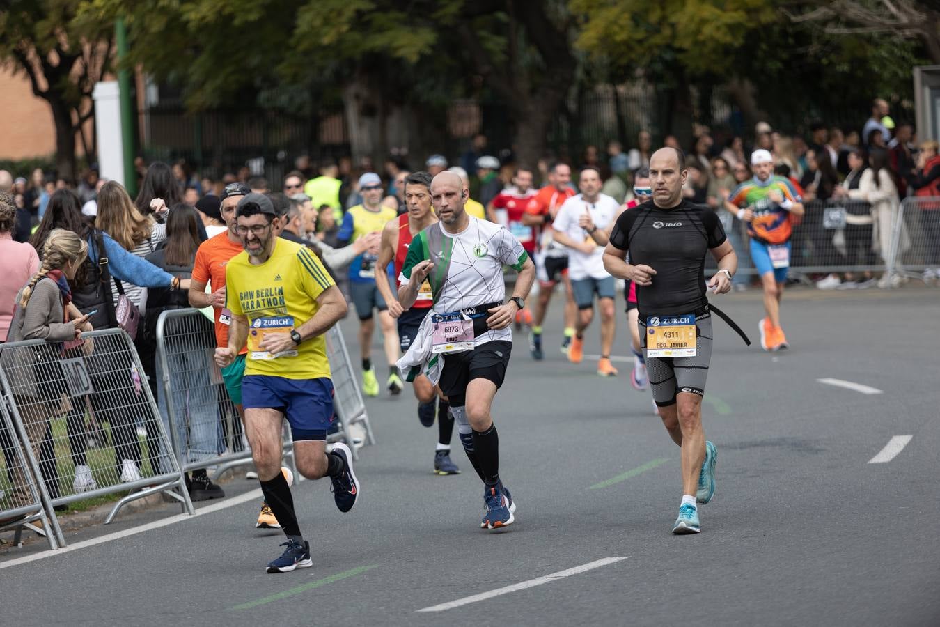 Diferentes momentos del Zurich Maratón de Sevilla 2023