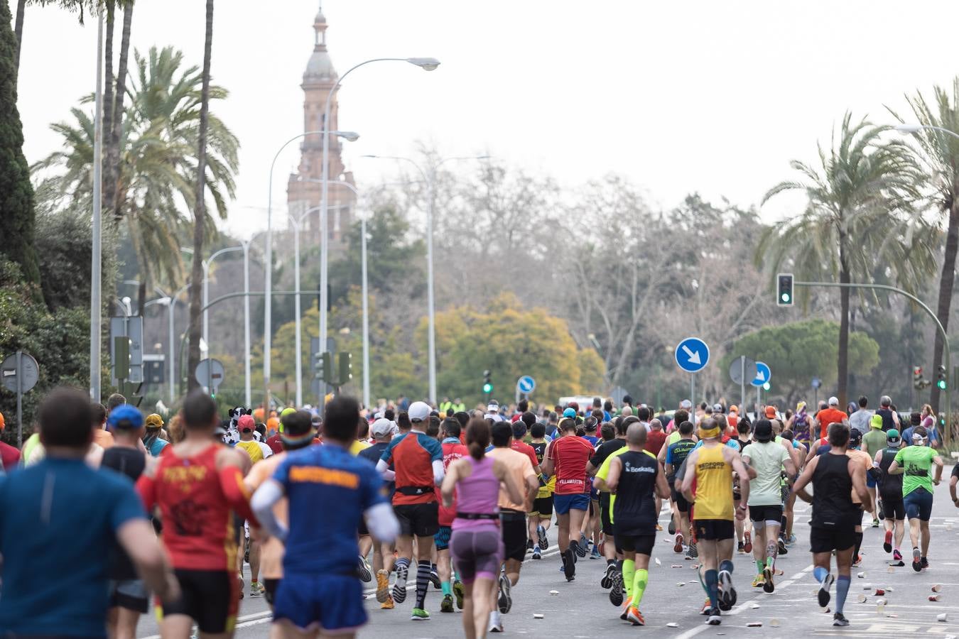 Diferentes momentos del Zurich Maratón de Sevilla 2023