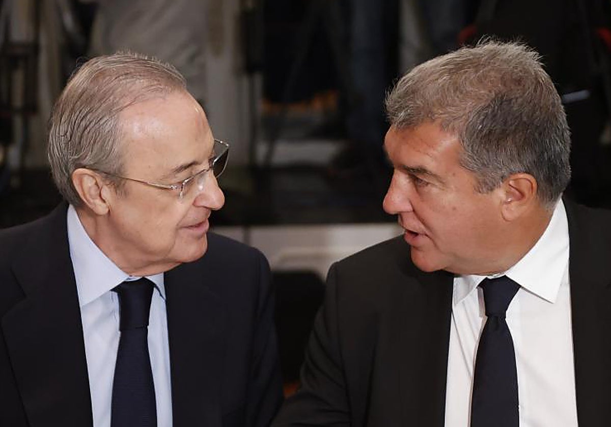 Florentino Pérez y Joan Laporta, el pasado mes de diciembre
