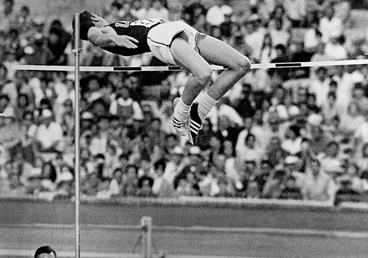 Dick Fosbury, durante los Juegos de México 68
