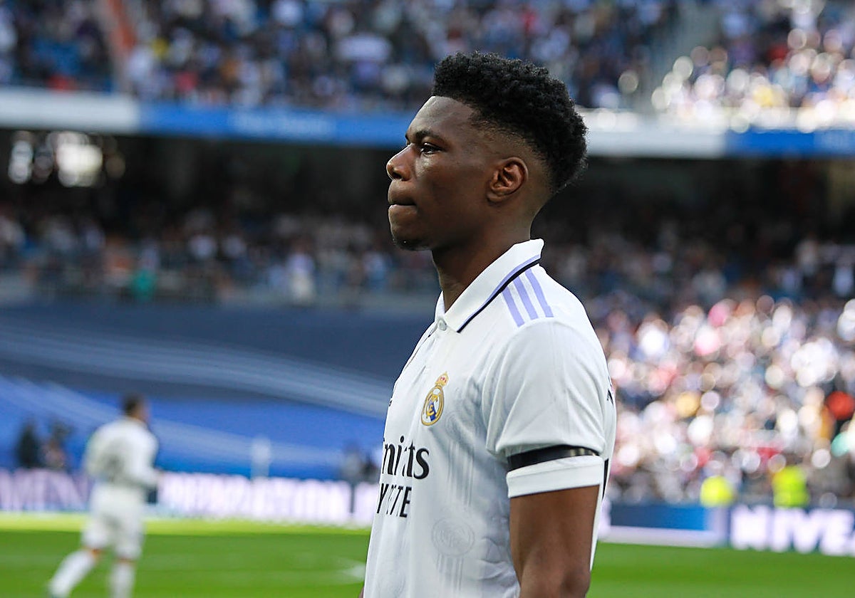 Tchouameni, durante el partido ante el Espanyol