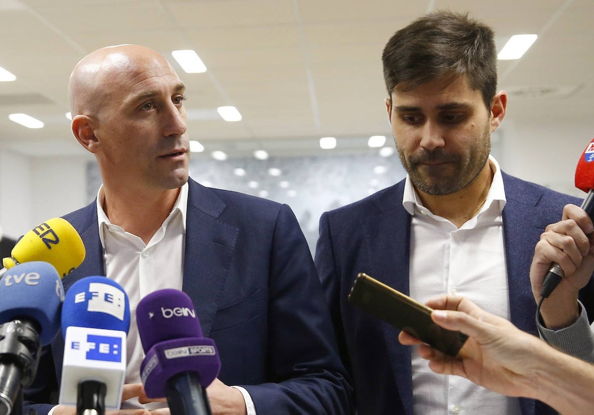 Luis Rubiales y David Aganzo