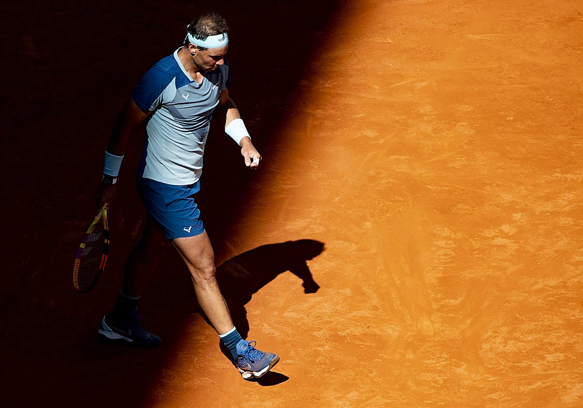 Nadal, en un partido del Mutua Madrid Open del año pasado
