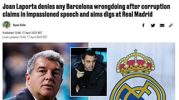 La prensa internacional, sorprendida por el «contraataque» de Laporta contra el Real Madrid