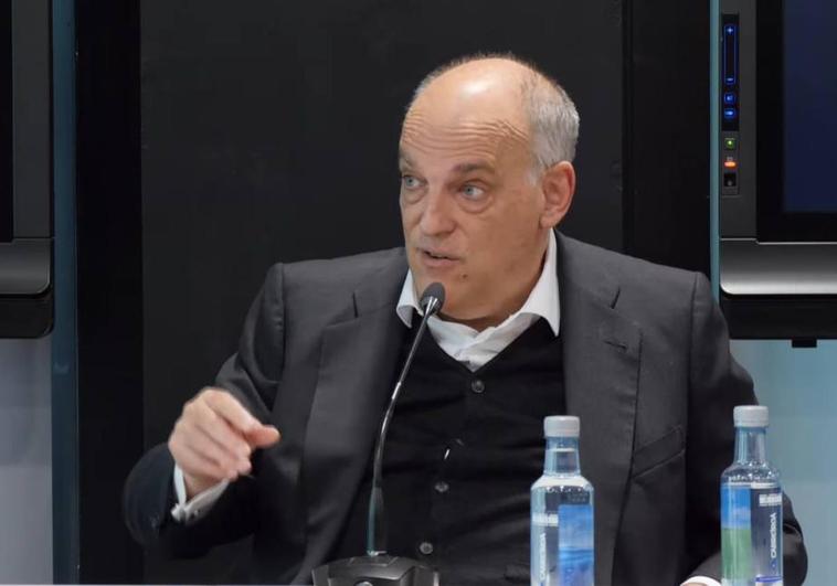 Javier Tebas, en directo: última hora de la Asamblea de LaLiga sobre el 'caso Negreira', Laporta, el Barça y los árbitros