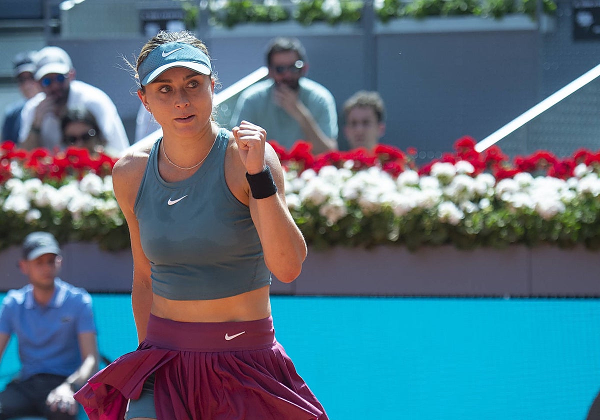 Paula Badosa celebra el triunfo ante Cocciaretto
