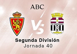 Zaragoza - Cartagena, estadísticas del partido