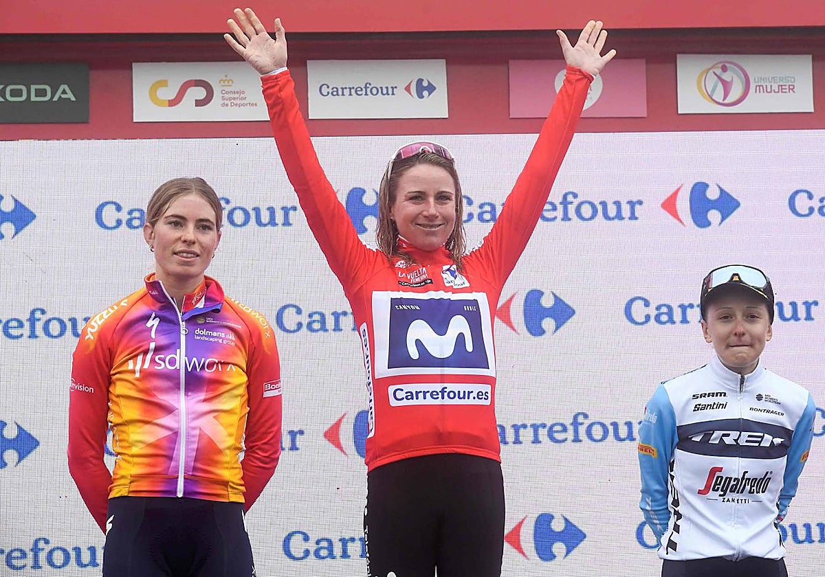 Van Vleuten celebra su victoria en La Vuelta