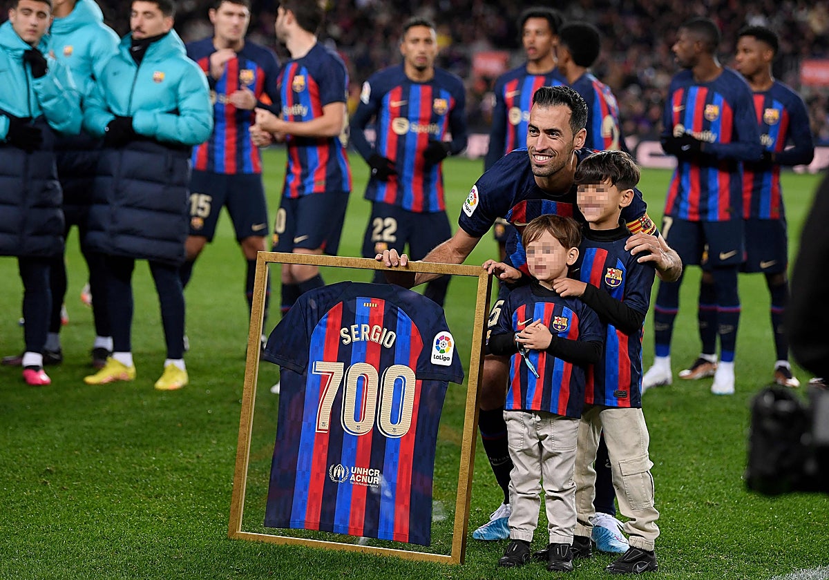 Busquets, cristalino, campeón y siempre Sergio