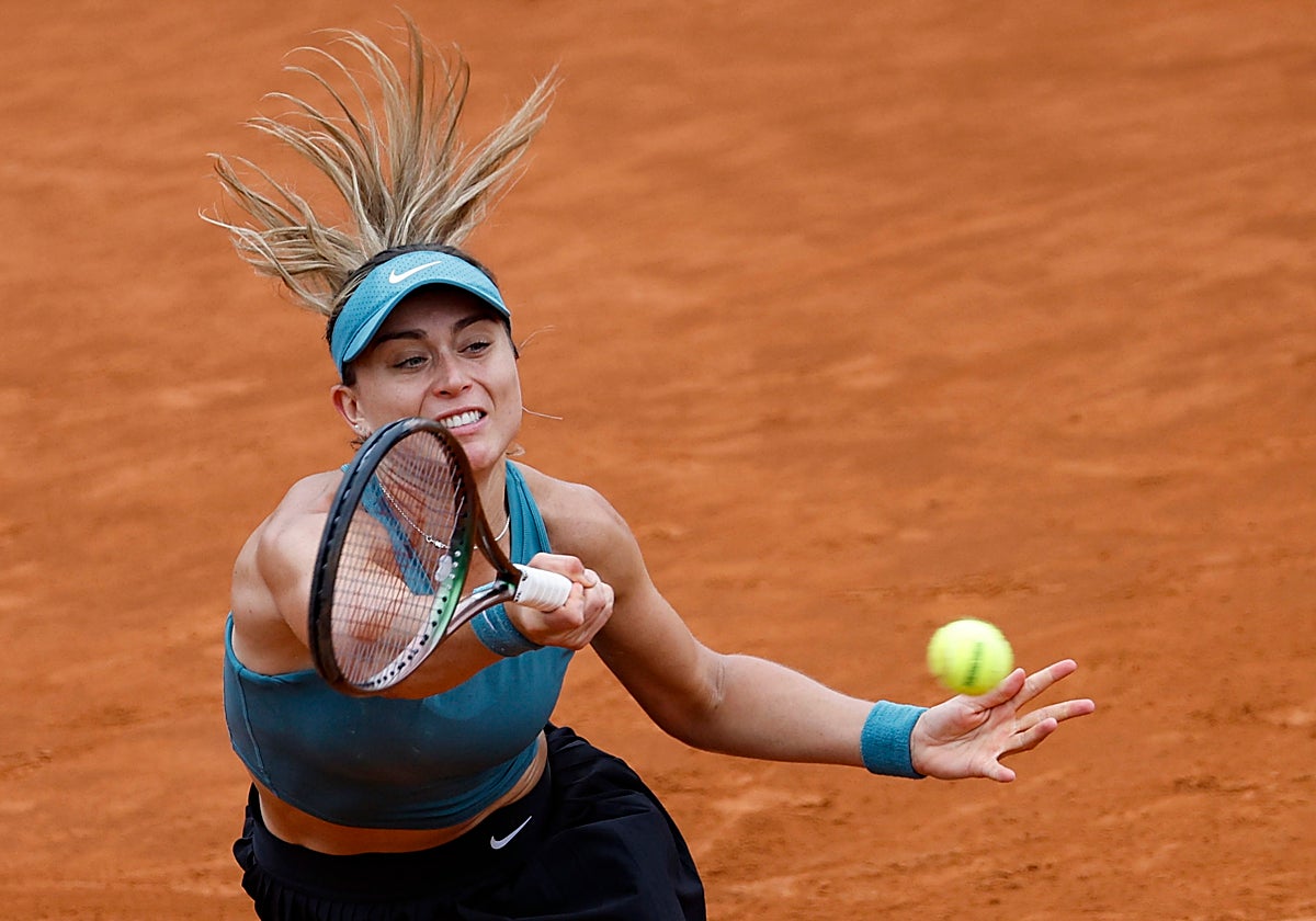 Paula Badosa, este miércoles en su partido ante Ostapenko