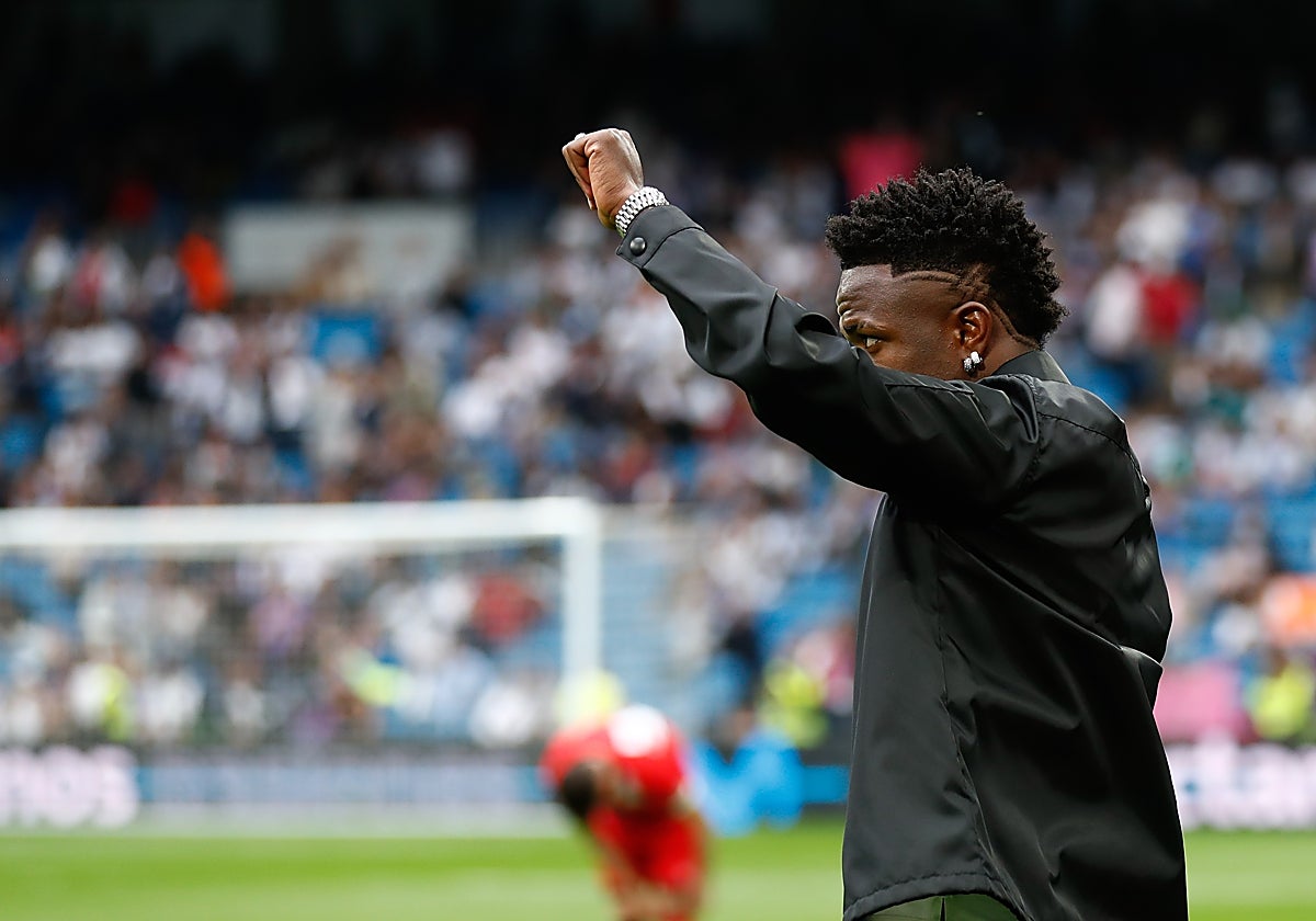 Vinicius, ayer en el Bernabéu