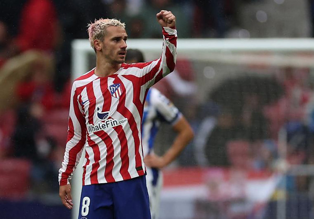 Griezmann celebra su gol ante la Real Sociedad