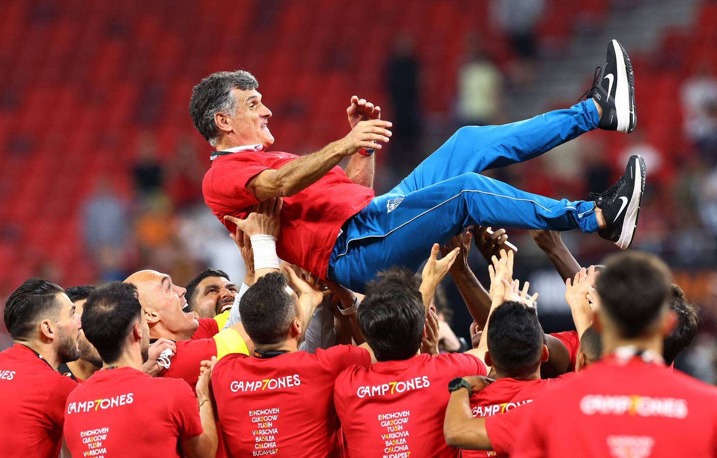 El Sevilla F.C. celebra su séptima Europa League en Budapest