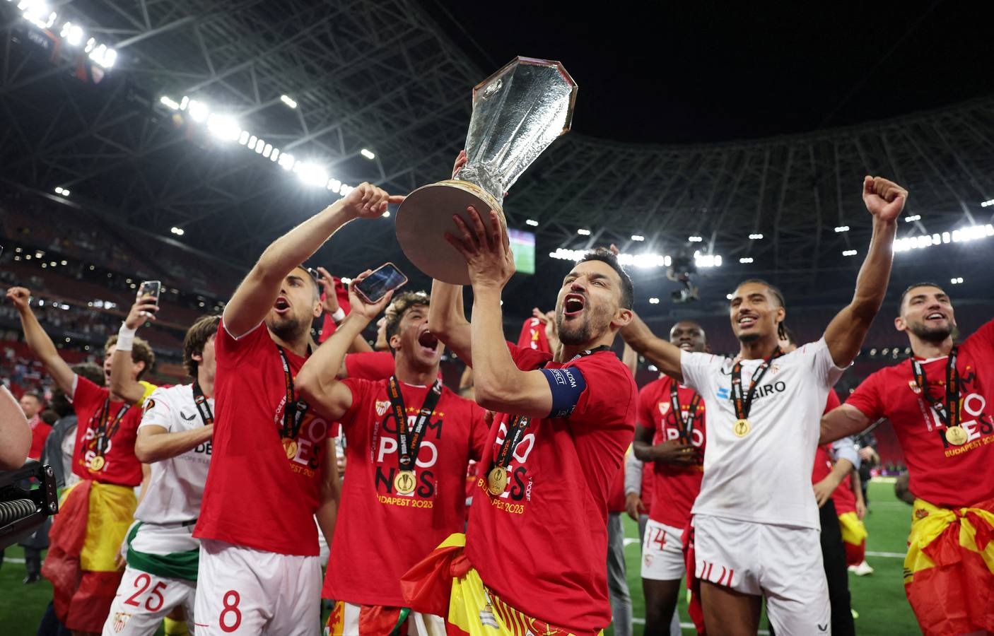 El Sevilla F.C. celebra su séptima Europa League en Budapest