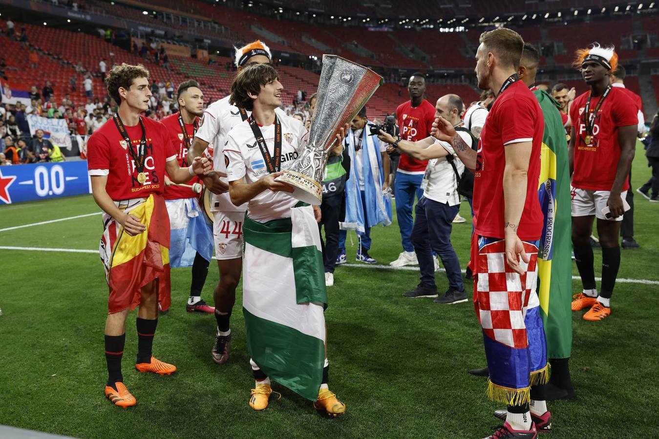 El Sevilla F.C. celebra su séptima Europa League en Budapest
