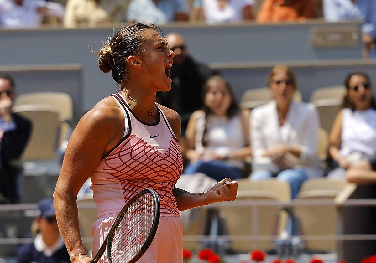 Sabalenka celebra el pase a la semifinal