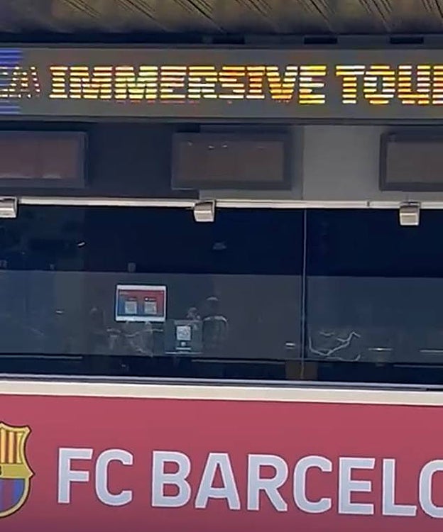 Nadie en las taquillas del museo inmersivo del Barça este jueves