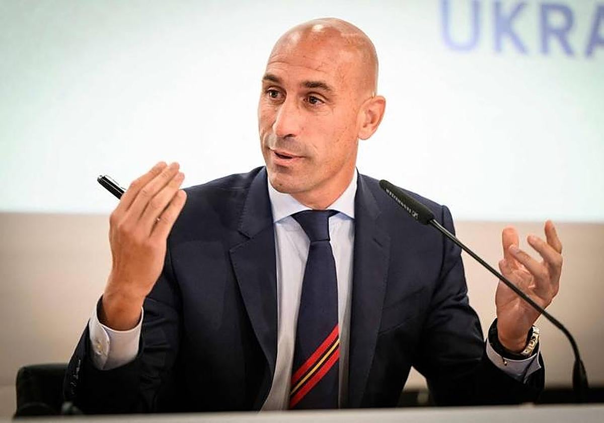 El presidente de la Real Federación Española de Fútbol, Luis Rubiales