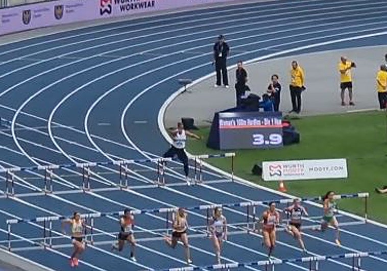 La insólita carrera de vallas de la campeona belga de lanzamiento de peso