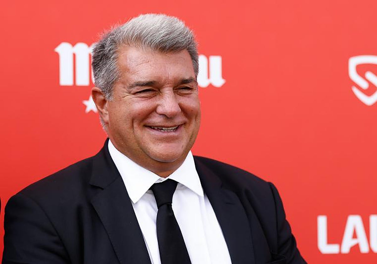 Joan Laporta durante un acto en el que representó al Barcelona