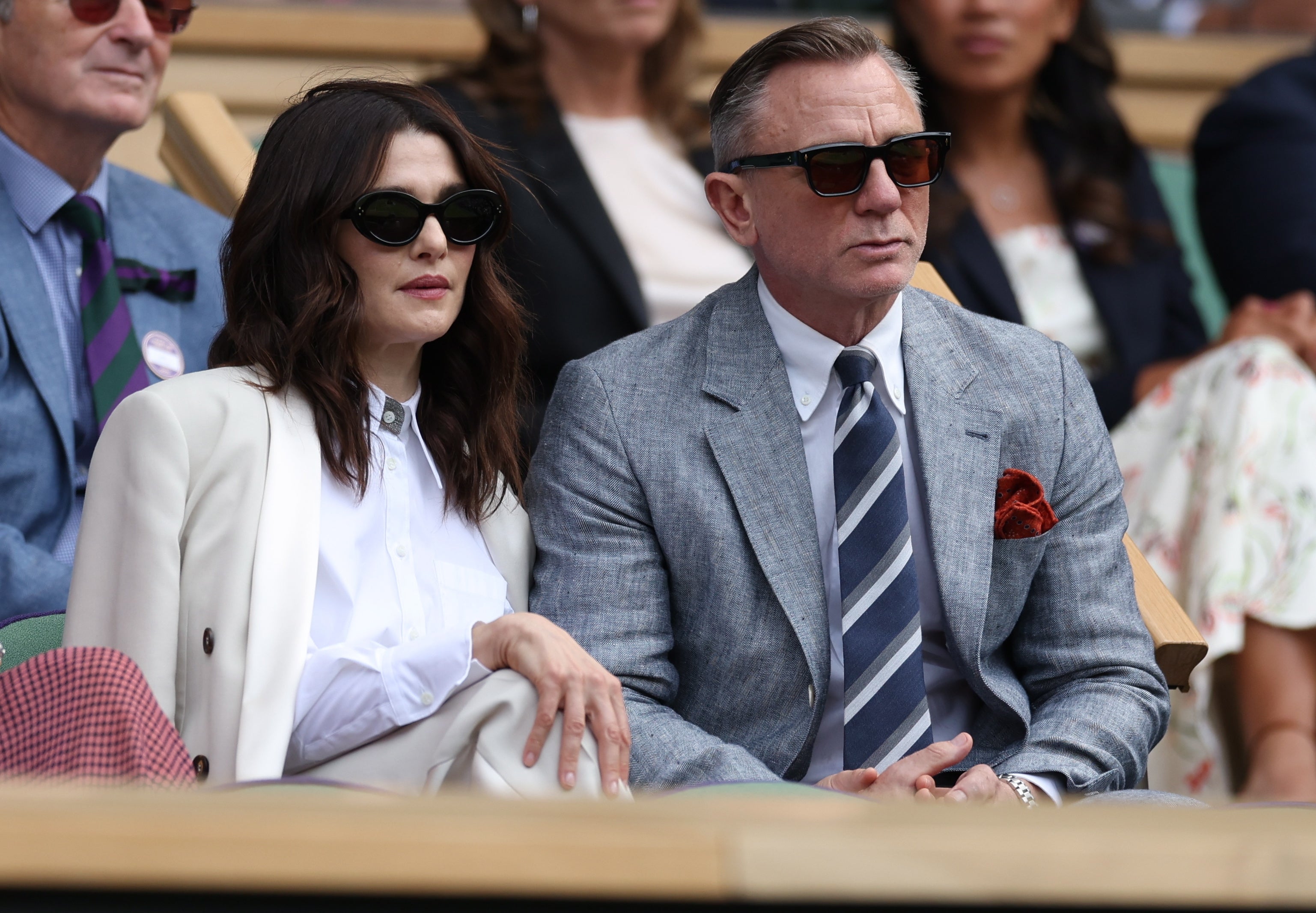 Rachel Weisz y su marido Daniel Craig asisten a la final de Wimbledon.