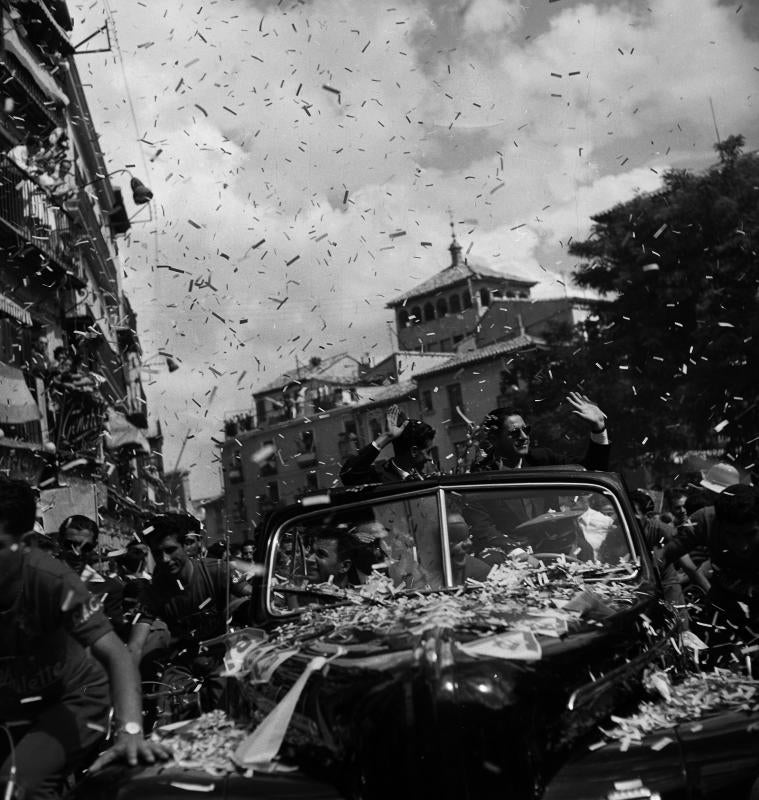 A su llegada a Toledo tras vencer en la ronda gala, fue recibido como un auténtico héroe