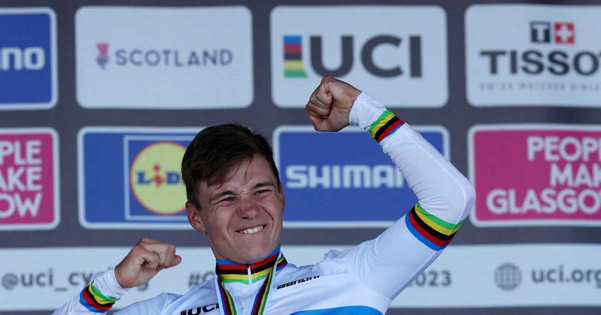 Campeonato Mundial de Glasgow: Resultados do Contrarrelógio Masculino com  show de Evenepoel em Stirling