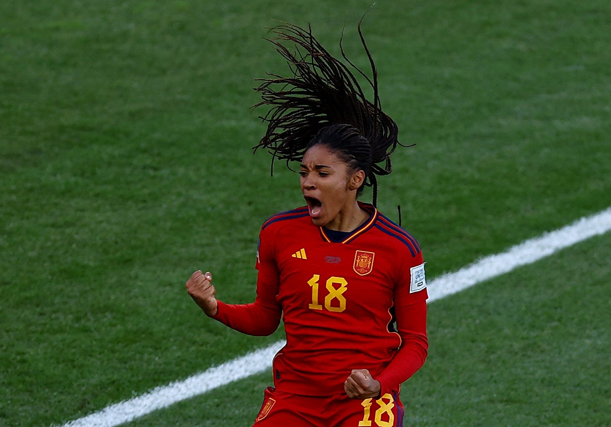 Paralluelo, tras anotar el 2-1 definitivo ante Países Bajos