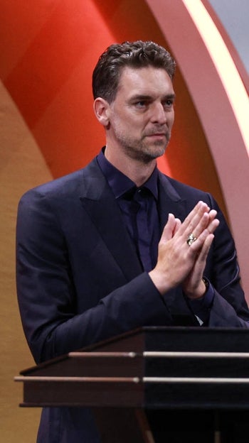 Pau Gasol, tras ingresar en el Salón de la Fama de la NBA