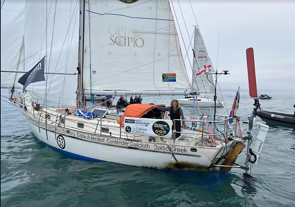 Kirsten Neuschafer, ganadora de la Golden Globe Race regresó a Gijón, un año después del Prólogo Asturiano