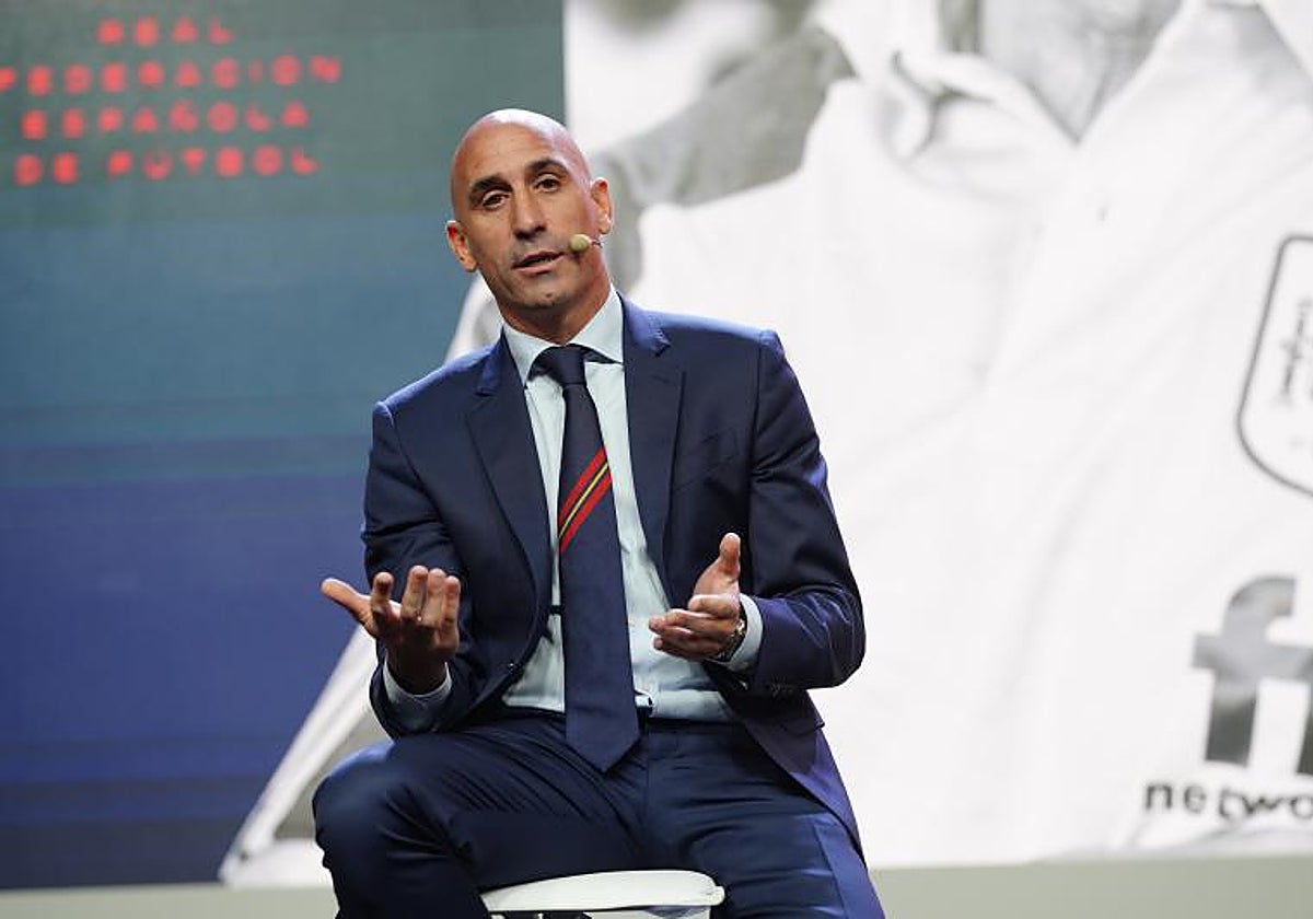 Rubiales, durante un acto de la Federación