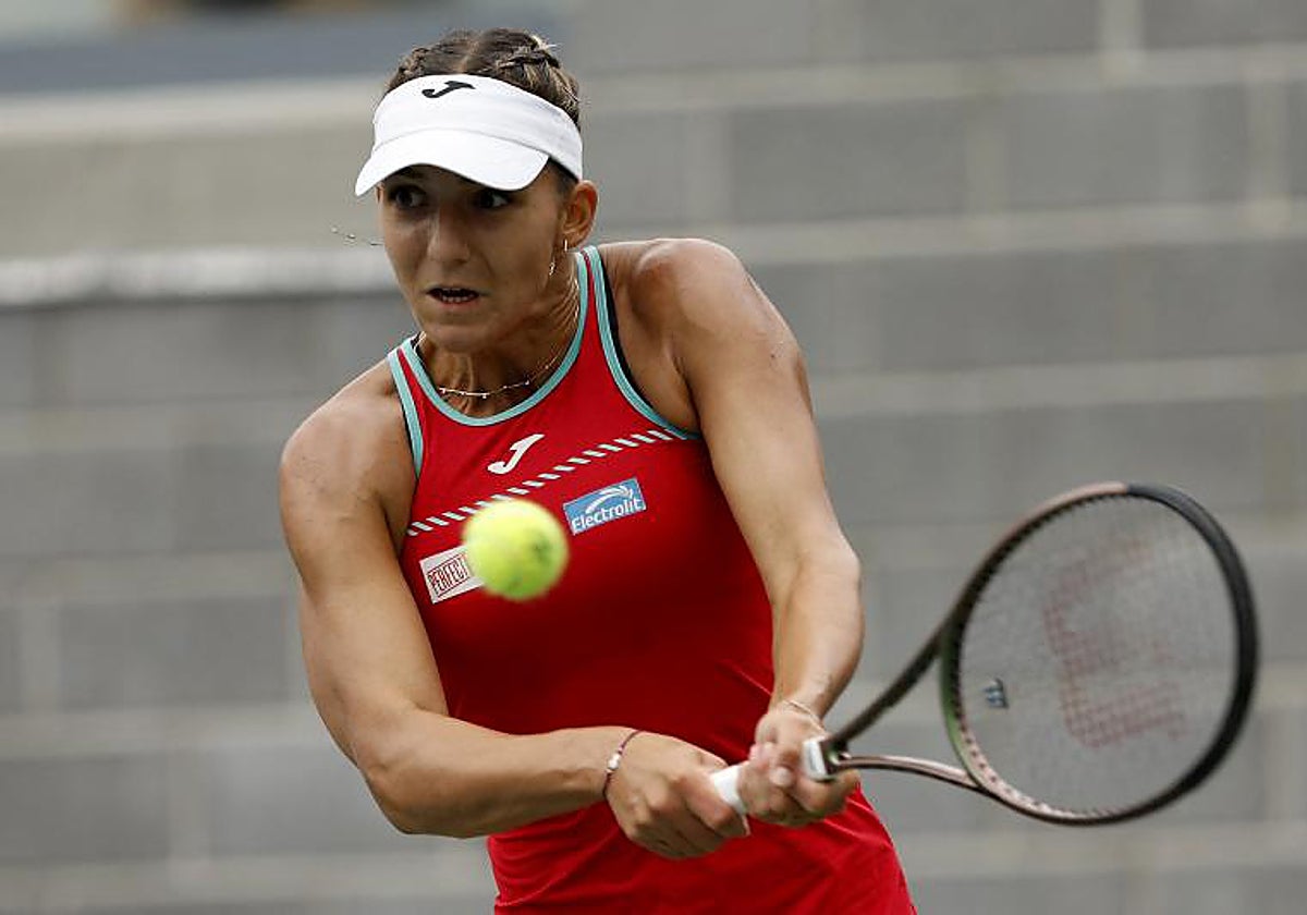 Masarova en el duelo contra Sakkari