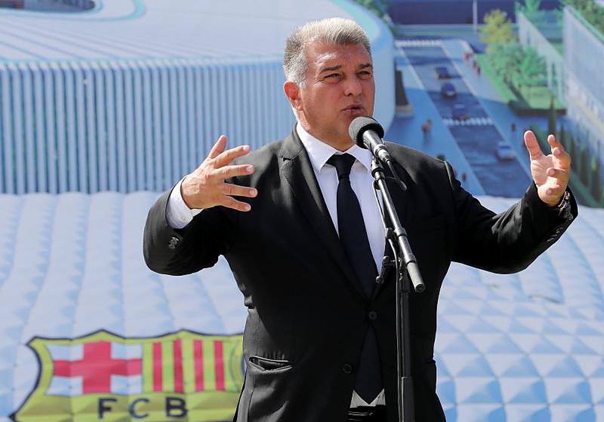 Laporta, en un acto del Barcelona