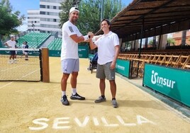 Fernando Verdasco ya se entrena en el albero del Tenis Betis para la Copa Sevilla