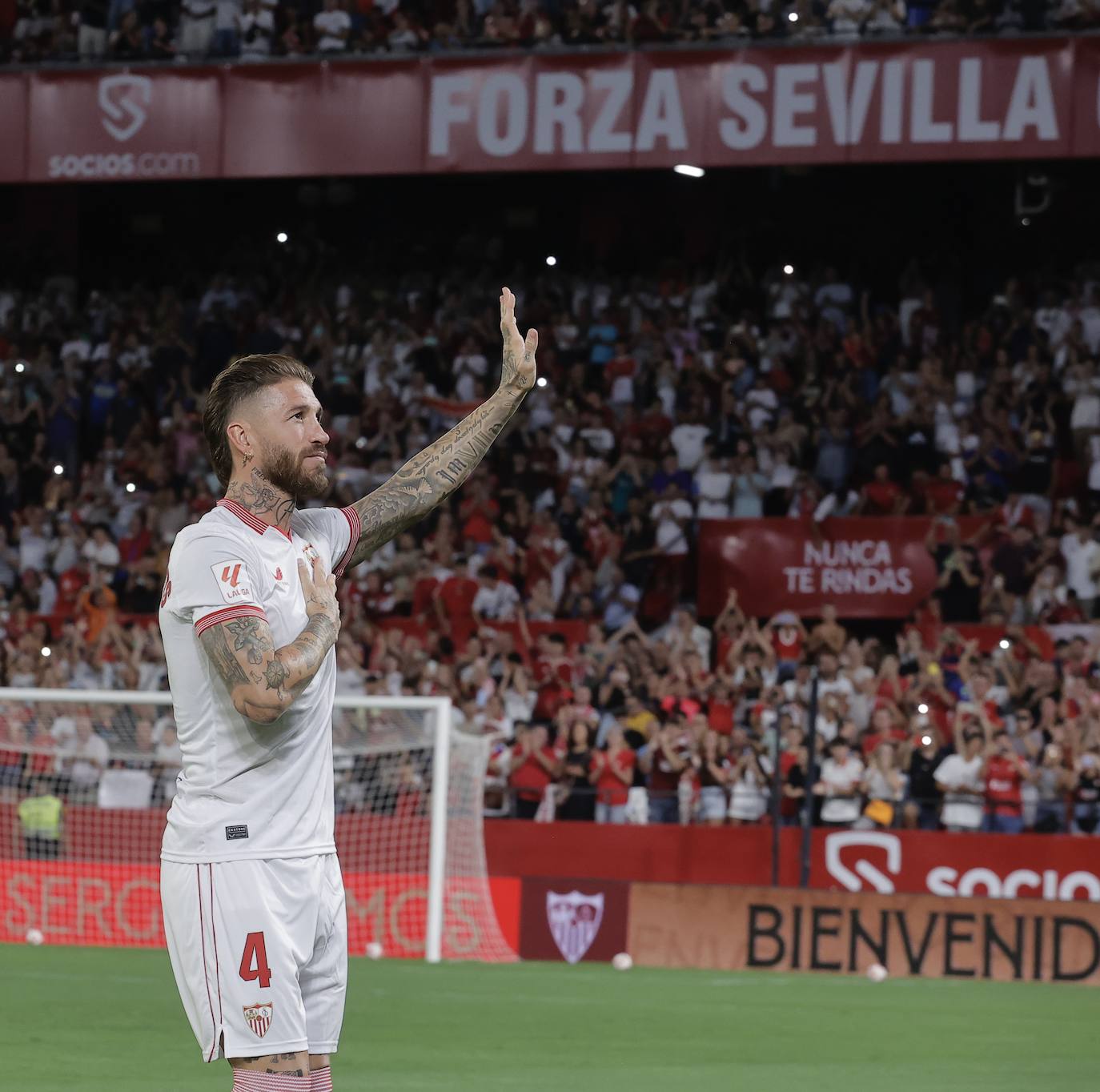 La presentación de Sergio Ramos como nuevo jugador del Sevilla FC
