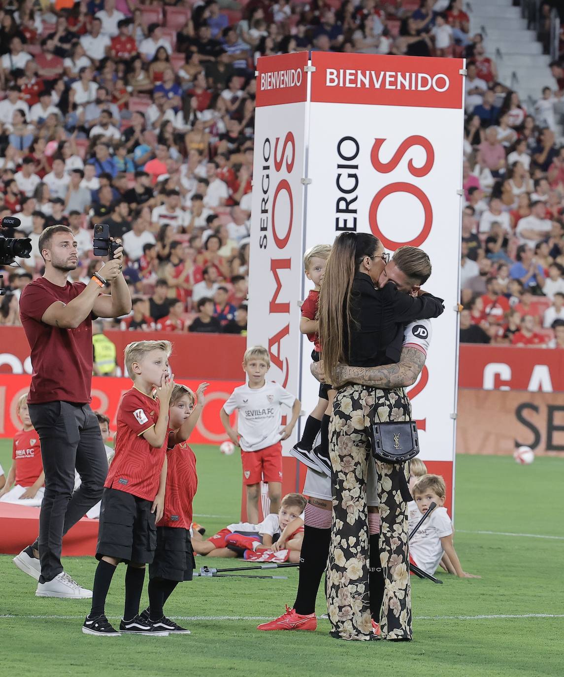 La presentación de Sergio Ramos como nuevo jugador del Sevilla FC