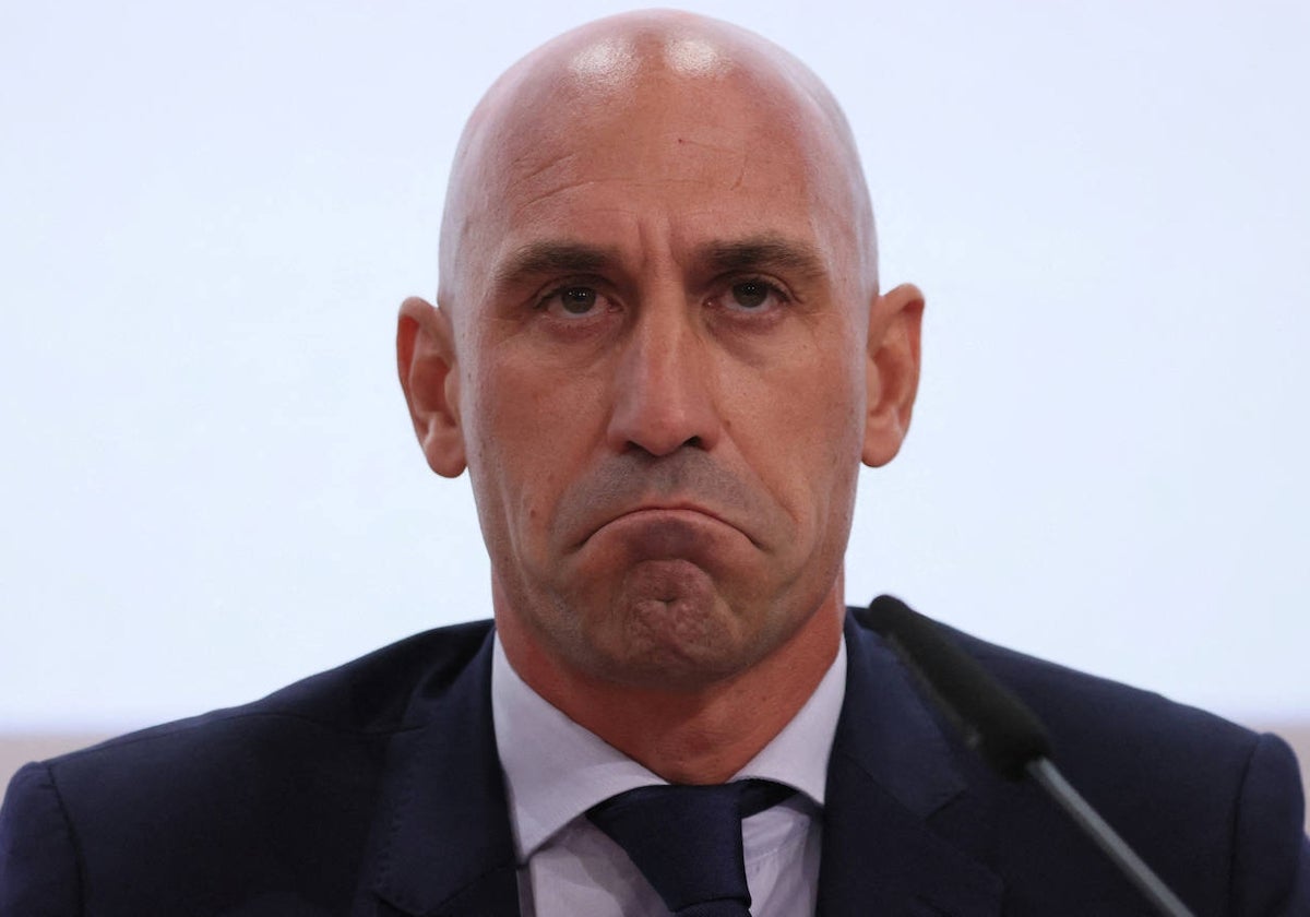 Luis Rubiales, expresidente ya de la Real Federación Española de Fútbol